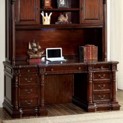 ROOSEVELT CREDENZA DESK, CHERRY FINISH